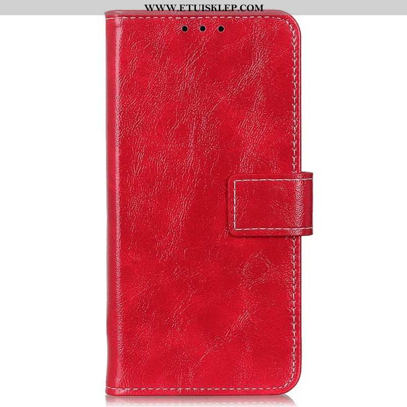 Etui Folio do Oppo Reno 7 Lakierowana Ze Szwami